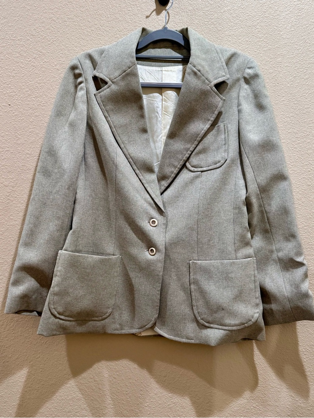 Vintage Gianni Regine Custom Made Gray Blazer Jacket Women’s Medium